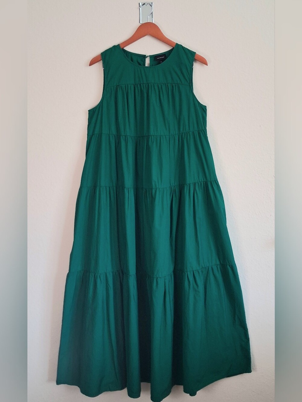 Who What Wear Emerald Green Tiered Dress Size L